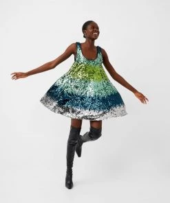 French Connection Estari Ombre Swing Sequin Dress Sale