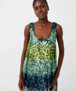 French Connection Estari Ombre Swing Sequin Dress Sale