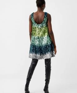 French Connection Estari Ombre Swing Sequin Dress Sale