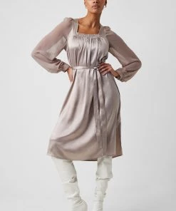 French Connection Camina Lure Dobbie Satin Dress