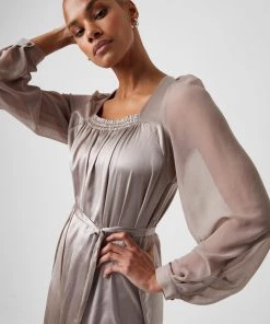 French Connection Camina Lure Dobbie Satin Dress 11 French Connection Camina Lure Dobbie Satin Dress