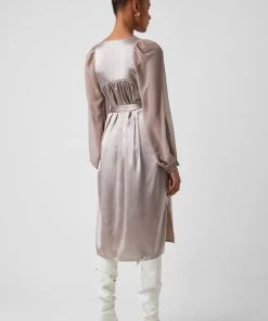 French Connection Camina Lure Dobbie Satin Dress 13 French Connection Camina Lure Dobbie Satin Dress