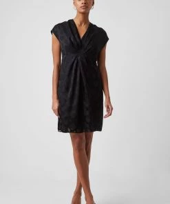 French Connection Sale Aime Satin Burnout Twist Dress