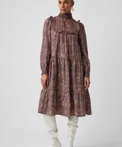 French Connection Faith Drape Mdi Dress Sale