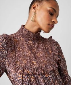 French Connection Faith Drape Mdi Dress Sale