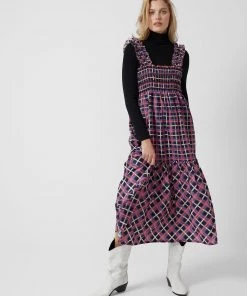 French Connection Aggie Check Tafita Smock Maxi Dress Sale 13 French Connection Aggie Check Tafita Smock Maxi Dress Sale