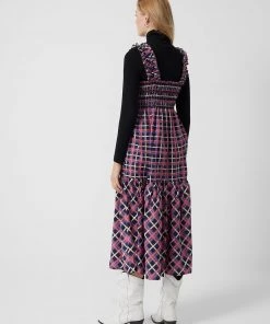 French Connection Aggie Check Tafita Smock Maxi Dress Sale 14 French Connection Aggie Check Tafita Smock Maxi Dress Sale