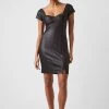 French Connection Tomi Leather-Look Jersey Mini Dress Sale 1 French Connection Tomi Leather-Look Jersey Mini Dress Sale
