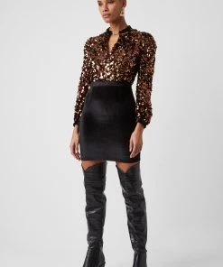 French Connection Sale Ashiaz Sequin Velvet Mini Dress 10 French Connection Sale Ashiaz Sequin Velvet Mini Dress