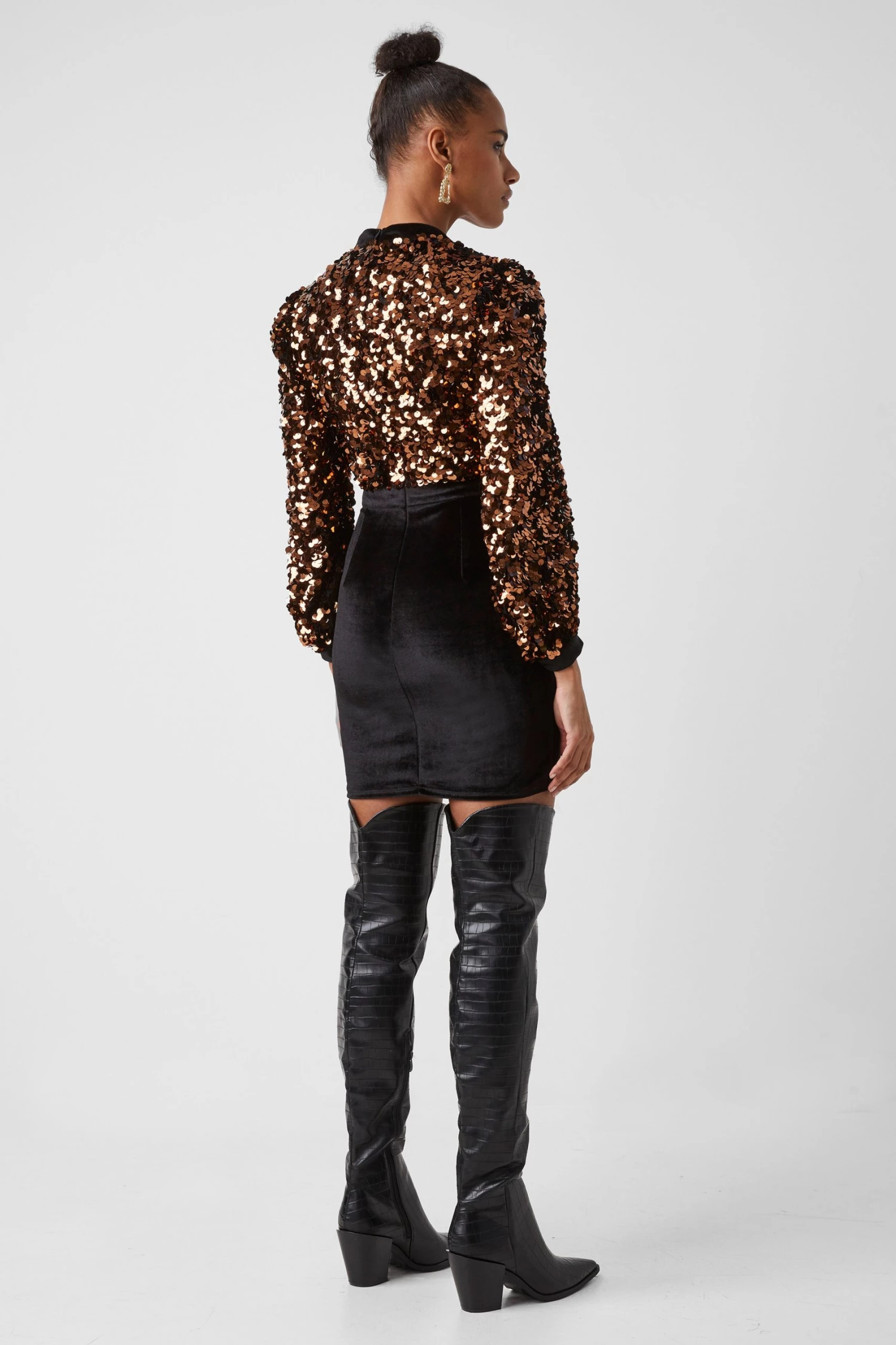 French Connection Sale Ashiaz Sequin Velvet Mini Dress 7 French Connection Sale Ashiaz Sequin Velvet Mini Dress