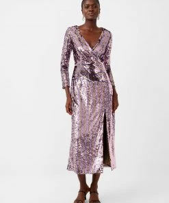 French Connection Fiki Sequin Midi Dress