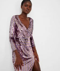 French Connection Fiki Sequin Midi Dress