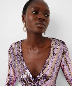 French Connection Fiki Sequin Midi Dress