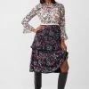 French Connection Sale Allianna Recycled Mix Tiered Dress