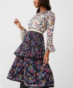 French Connection Sale Allianna Recycled Mix Tiered Dress