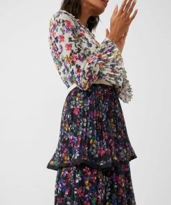 French Connection Sale Allianna Recycled Mix Tiered Dress