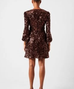 French Connection Eeka Cluster Sequin Mini Dress Sale
