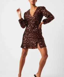 French Connection Eeka Cluster Sequin Mini Dress Sale
