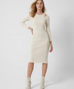 French Connection Sale Safi Ribbed Jersey Midi Dress