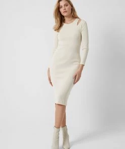 French Connection Sale Safi Ribbed Jersey Midi Dress