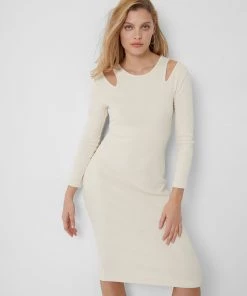 French Connection Sale Safi Ribbed Jersey Midi Dress