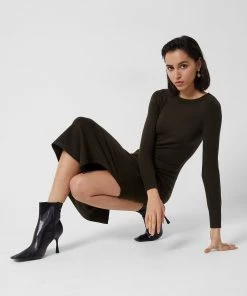 French Connection Babysoft Crew Neck Midi Dress Sale
