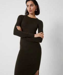 French Connection Babysoft Crew Neck Midi Dress Sale