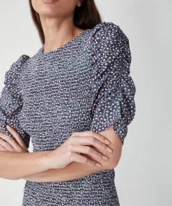 French Connection Elao Draped Smocked Mini Dress