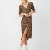 French Connection Leopard Meadow Jersey V-Neck Dress