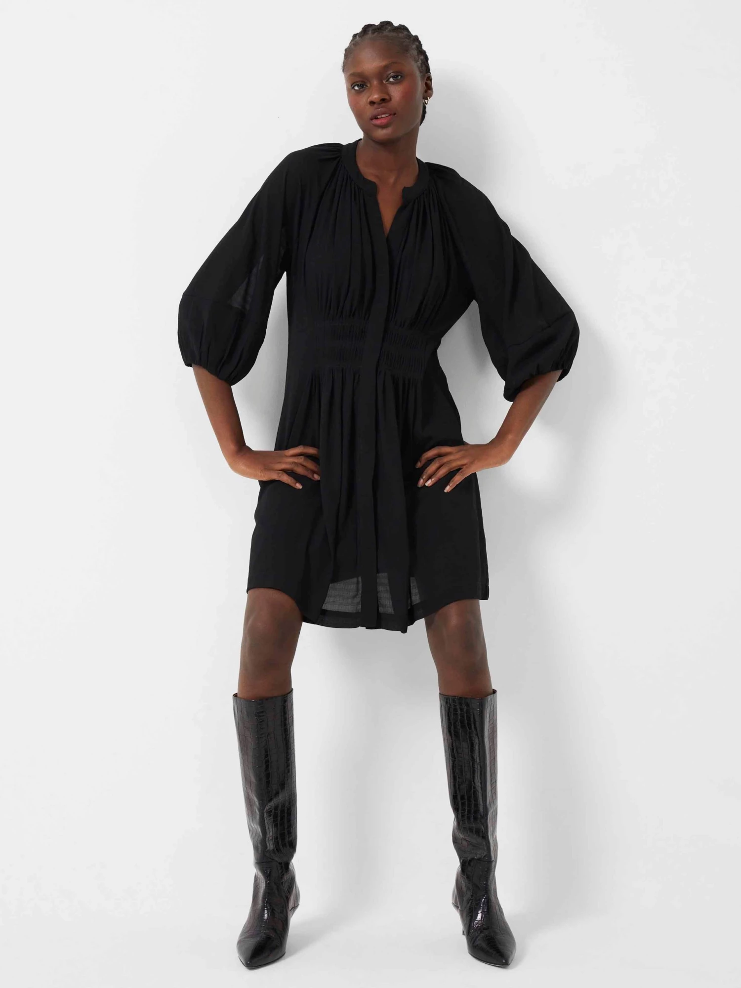 French Connection Cora Pleated Mini Dress New In 3 French Connection Cora Pleated Mini Dress New In