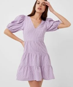French Connection Sale Gingham Tiered Mini Dress