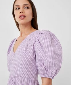 French Connection Sale Gingham Tiered Mini Dress
