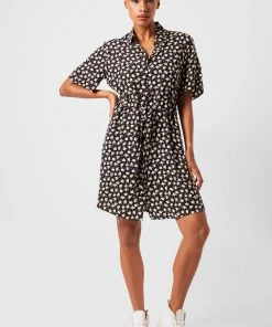 French Connection Aura Drape Shirt Dress