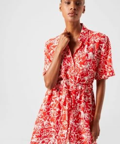 French Connection Fayola Mono Drape Shirt Dress