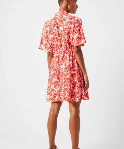 French Connection Fayola Mono Drape Shirt Dress