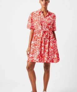French Connection Fayola Mono Drape Shirt Dress