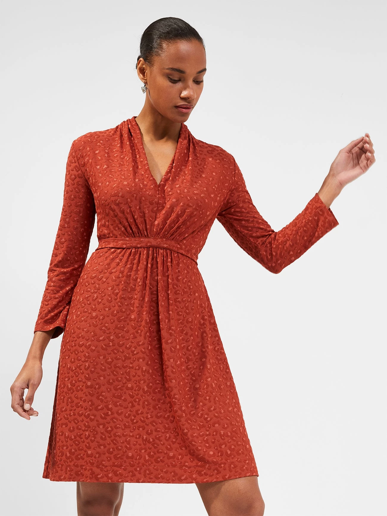 French Connection Sibley Eco Jacquard Jersey Dress 3 French Connection Sibley Eco Jacquard Jersey Dress