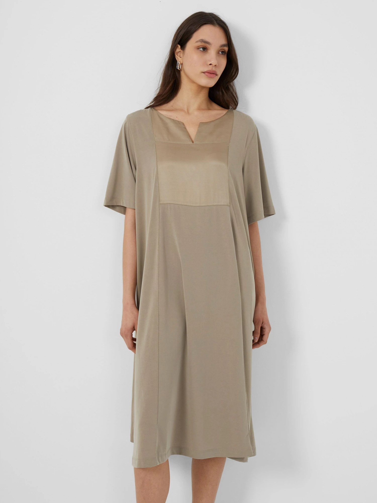 French Connection Dresses Renya Mixed Media Jersey Dress 5 French Connection Dresses Renya Mixed Media Jersey Dress