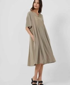 French Connection Dresses Renya Mixed Media Jersey Dress