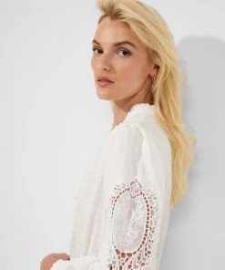 French Connection New In Arpina Lace-Mix Mini Dress 10 French Connection New In Arpina Lace-Mix Mini Dress