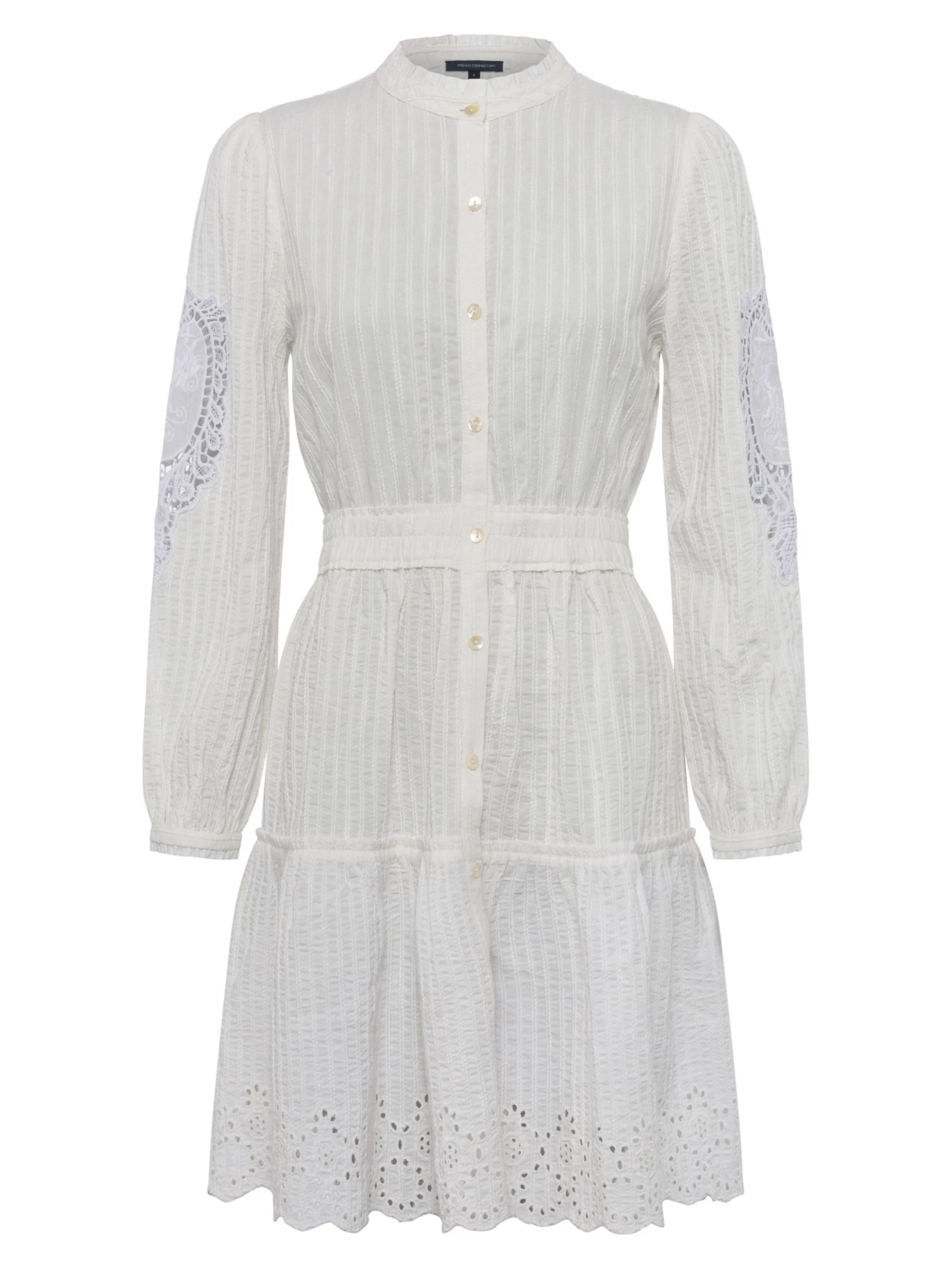 French Connection New In Arpina Lace-Mix Mini Dress 8 French Connection New In Arpina Lace-Mix Mini Dress