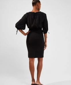 French Connection Dresses Courtney Crepe Mix Fitted Mini Dress