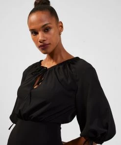 French Connection Dresses Courtney Crepe Mix Fitted Mini Dress