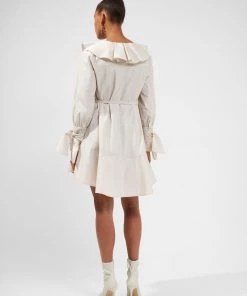 French Connection New In Acantha Organic Striped V-Neck Dress