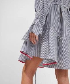 French Connection Acantha Organic Striped V-Neck Dress Dresses