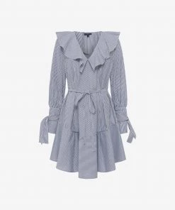 French Connection Acantha Organic Striped V-Neck Dress Dresses