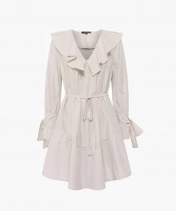 French Connection New In Acantha Organic Striped V-Neck Dress