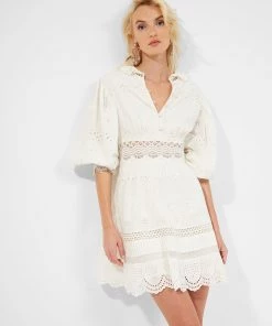 French Connection Biton Embroidery Mini Dress