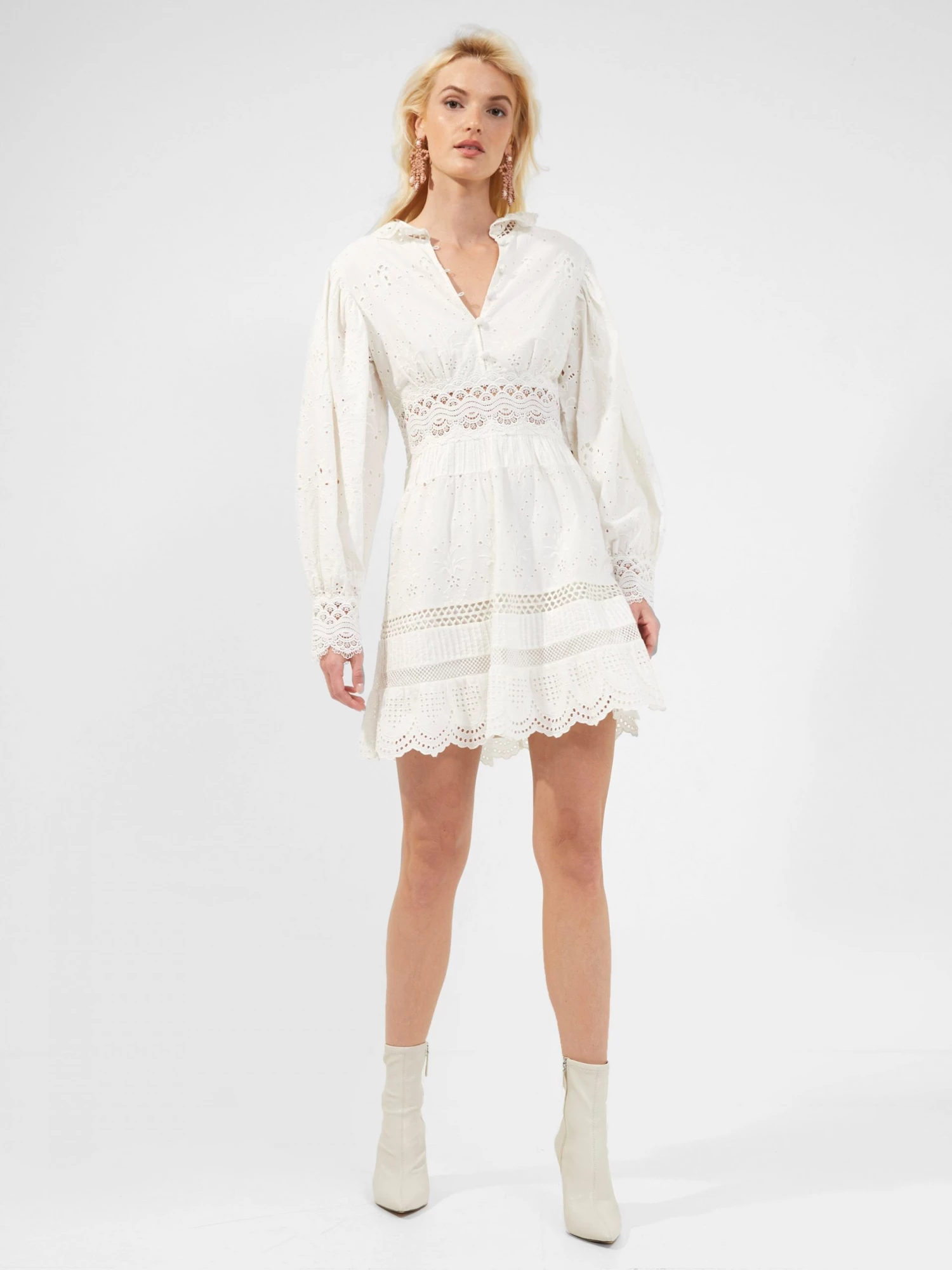 French Connection Biton Embroidery Mini Dress 5 French Connection Biton Embroidery Mini Dress