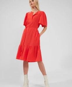 French Connection Dresses Courtney Crepe Tiered Dress